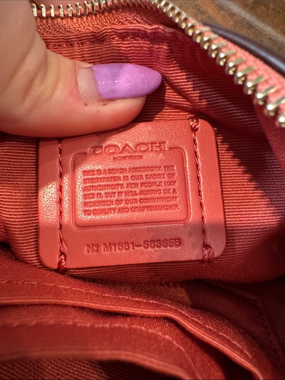 Coach Pink Leather Wristlet with Rainbow Patch - Picture 10 of 10